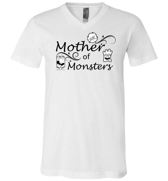 Mom Shirt V-Neck, Mother of Monsters - Lost at Home Shirts